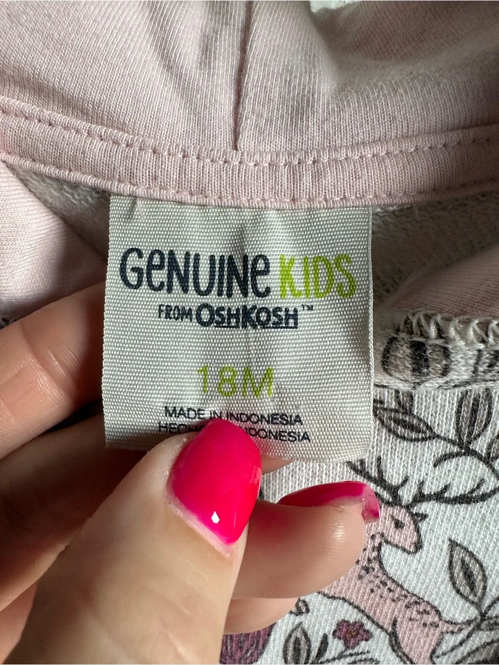 OshKosh B'gosh Short Sleeve Hooded Pullover Poncho Top Sz: 18M